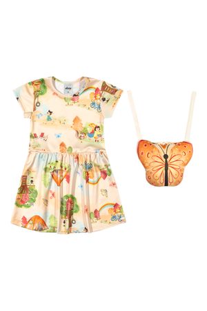 Vestido Infantil Menina com Bolsa Elian Laranja