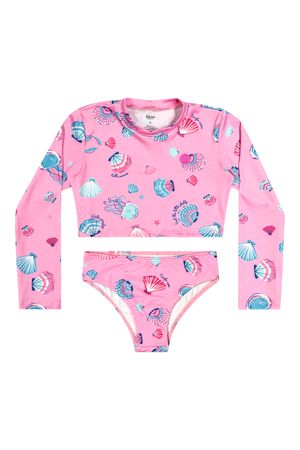 Biquíni Infantil Menina Concha Elian Rosa