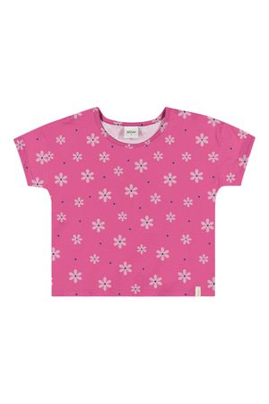 Blusa Infantil Menina Estampada Elian Rosa