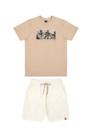 Conjunto Juvenil Menino Beats Bege