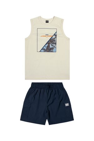 Conjunto Juvenil Menino Beats Cinza