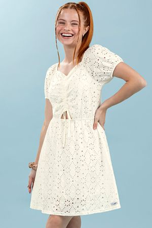 Vestido Juvenil Menina Beats Bege