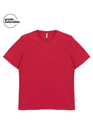 Blusa Feminina Básica Ampla Marialícia Vermelho