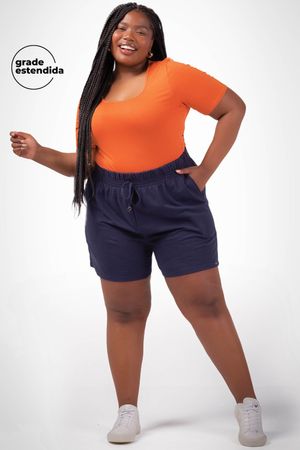 Blusa Feminina Básica Viscose Marialícia Laranja
