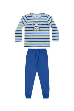 Pijama Infantil Menino Hora do Soninho Area do Tubarão Elian Azul