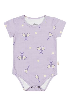 Body Bebê Menina Estampado Elian Lilás