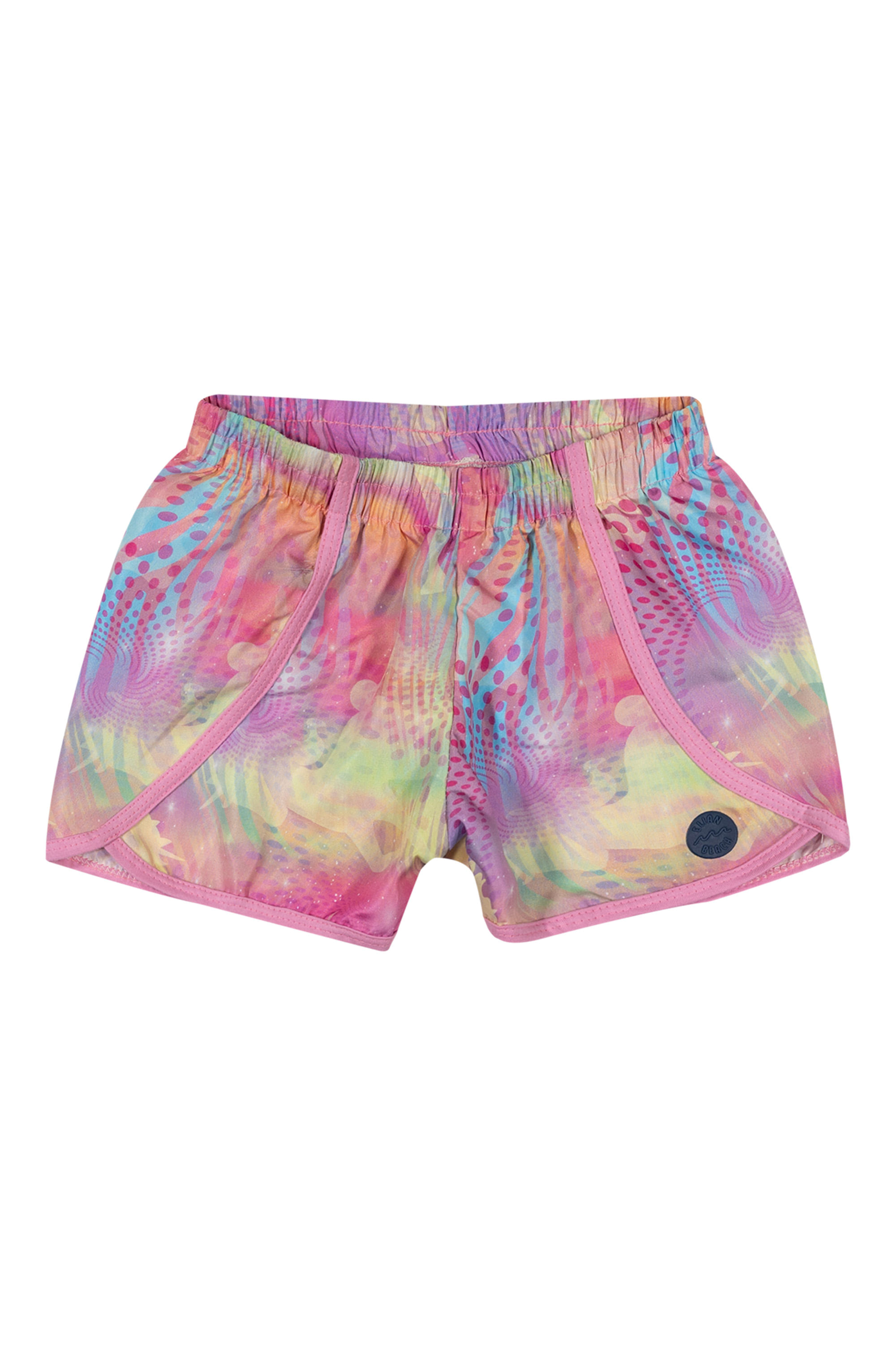 Shorts Infantil Menina Moda Praia Elian Rosa - Elian