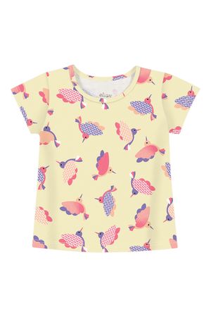 Blusa Infantil Menina Estampada Elian Amarelo