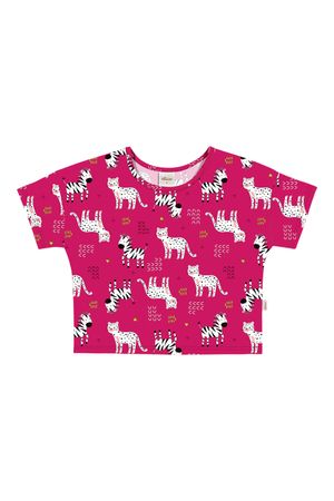 Blusa Infantil Menina Estampada Elian Rosa