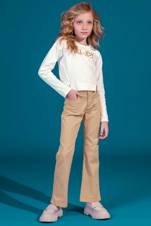 Calça Infantil Menina Sino Colorittá Bege