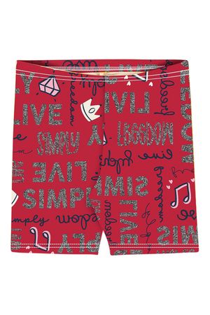 Bermuda Infantil Menina Básica Ciclista Elian Vermelho
