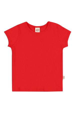 Blusa Infantil Menina Básica Elian Vermelho