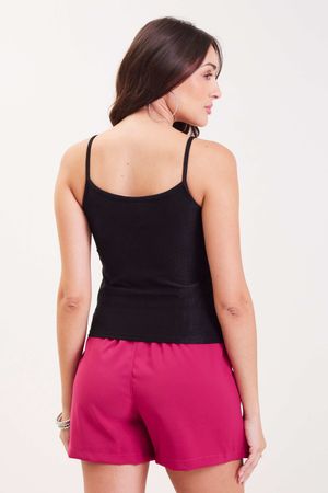 Regata Feminina Alças Finas Marialícia Preto