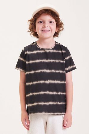 Camiseta Infantil Menino Estampada Elian Preta