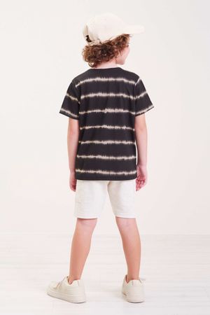 Camiseta Infantil Menino Estampada Elian Preta