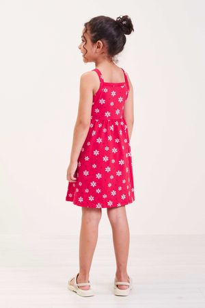 Vestido Infantil Menina Estampado Elian Vermelho