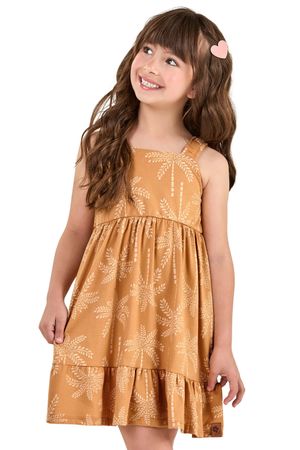Vestido Infantil Menina Tropical Elian Laranja