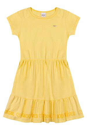 Vestido Infantil Menina Casual Elian Amarelo
