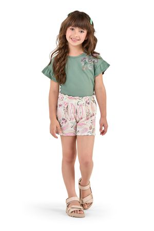 Conjunto Infantil Menina Paisley Elian Verde