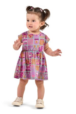 Vestido Bebê Menina Estampado Elian Verde