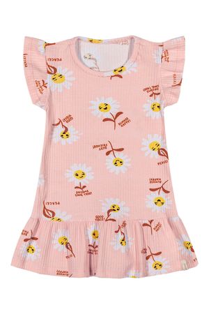 Vestido Bebê Menina Margaridas Elian Rosa