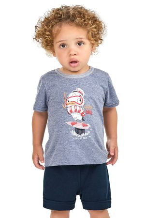 Conjunto Curto Bebê Menino Gaivota Elian Azul