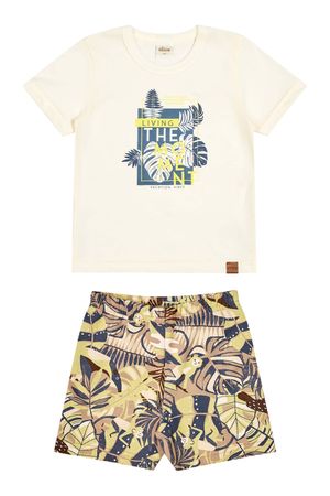 Conjunto Infantil Menino Floresta Elian Bege