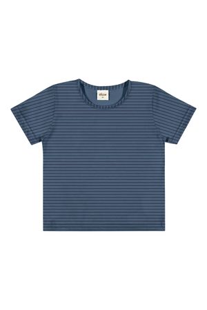 Camiseta Infantil Menino Estampada Curta Elian Azul