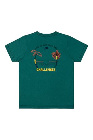 Camiseta Infantil Menino Costas Estampada Elian	 Verde