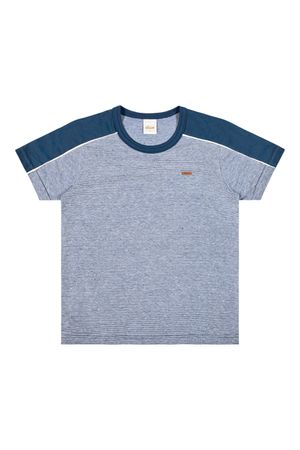 Camiseta Curta Infantil Menino Meia Malha Botonê Elian Azul
