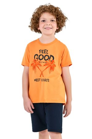 Conjunto Infantil Menino Coqueiros Elian Laranja
