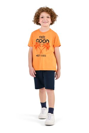 Conjunto Infantil Menino Coqueiros Elian Laranja