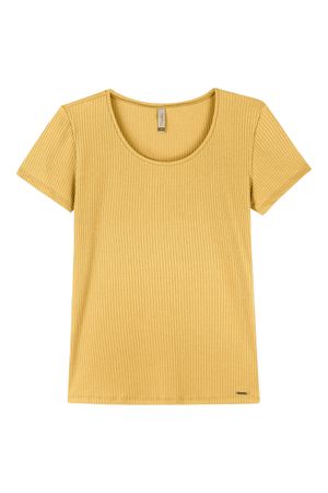 Blusa Feminina Básica Marialícia Amarelo