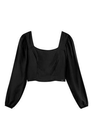 Blusa Feminina com Lastex Marialícia Preto