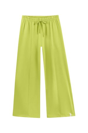 Calça Feminina Pantalona Moletom Marialícia Verde