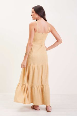 Vestido Longo Com Alças Feminino Marialícia