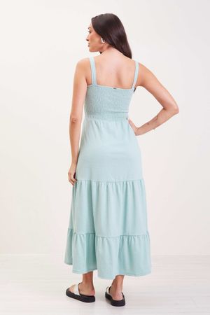Vestido Longo Com Alças Feminino Marialícia