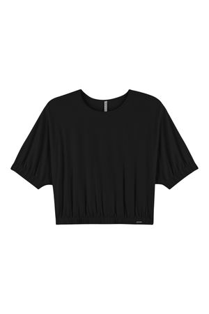 Blusa Feminina com Elástico Marialícia Preto