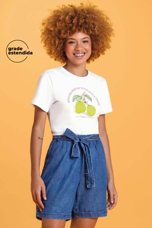 Shorts Feminino Curto Jeans Marialícia Azul