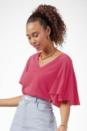 Blusa Feminina Despojada Marialícia Rosa