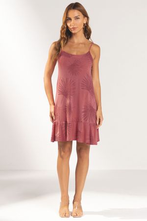 Vestido Feminino Estampado Marialícia Rosa