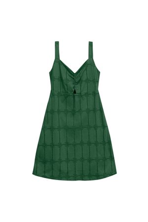 Vestido Feminino Em Algodão Marialícia Verde