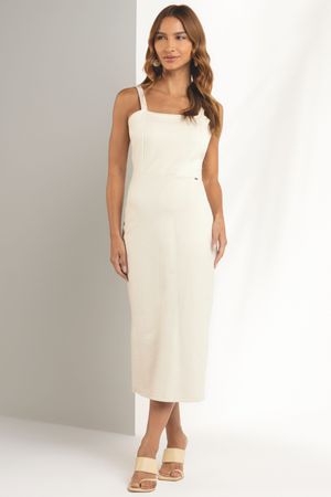 Vestido Feminino Tubinho Marialícia Bege