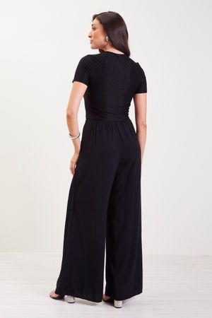 Blusa Feminina Cropped Nó Marialícia Preto