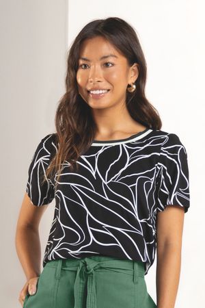 Blusa Feminina Minimalista Marialícia Preto