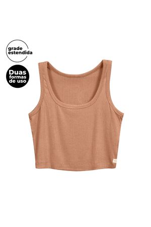Regata Feminina Duas Formas De Uso Comfy Marialícia Laranja