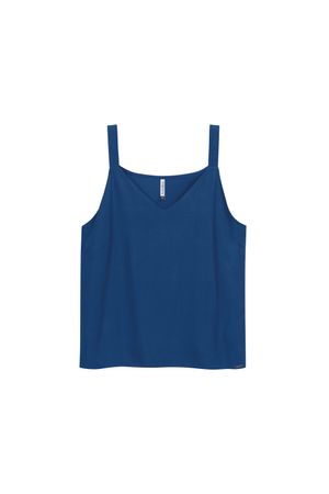 Regata Feminina Alça Fina Marialícia Azul