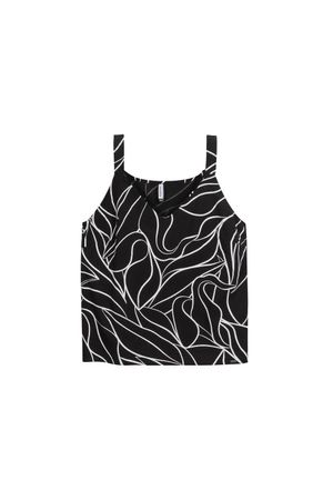 Regata Feminina Estampada Marialícia Preto
