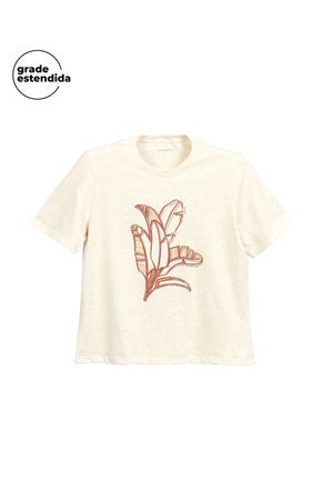 T-Shirt Feminina Eco Marialícia Bege