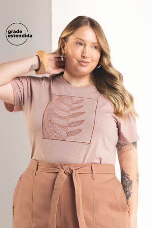 T-Shirt Feminina Eco Marialícia Rosa
